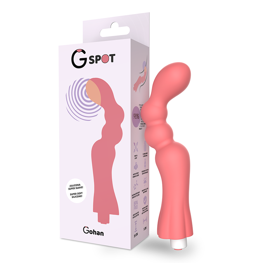 G-Spot - Gohan Vibrador Punto G Light Red 1 G-Spot - Gohan Vibrador Punto G Light Red