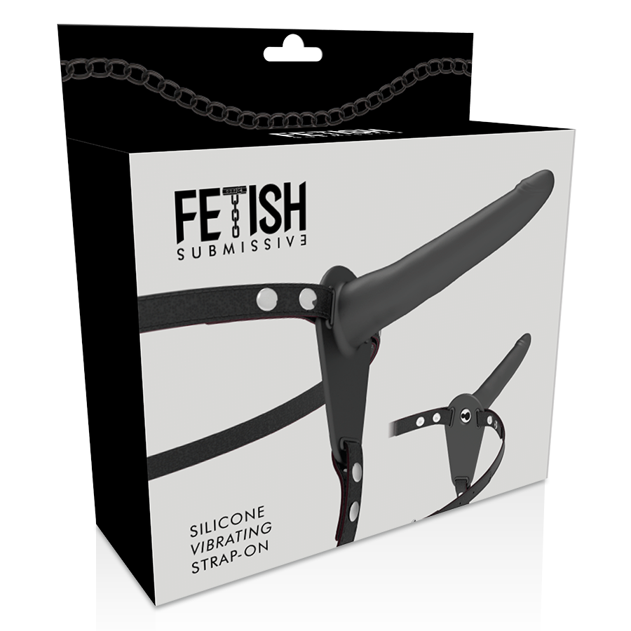 Fetish Submissive Harness - Vibrador Silicona Negro 15 Cm 4 Fetish Submissive Harness - Vibrador Silicona Negro 15 Cm - Imagen 4