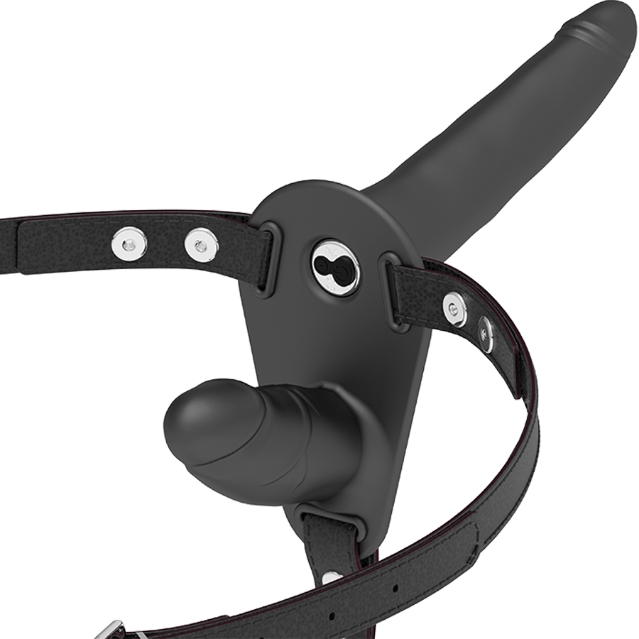 Fetish Submissive Harness - Doble Penetración Vibrador Negro 1 Fetish Submissive Harness - Doble Penetración Vibrador Negro