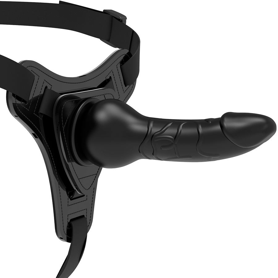 Fetish Submissive Harness - Silicona Negro Realistic 16 Cm 1 Fetish Submissive Harness - Silicona Negro Realistic 16 Cm