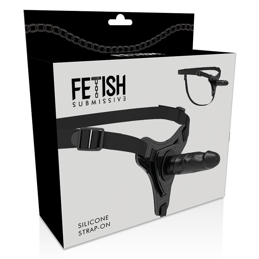 Fetish Submissive Harness - Silicona Negro Realistic 15 Cm 5 Fetish Submissive Harness - Silicona Negro Realistic 15 Cm - Imagen 5