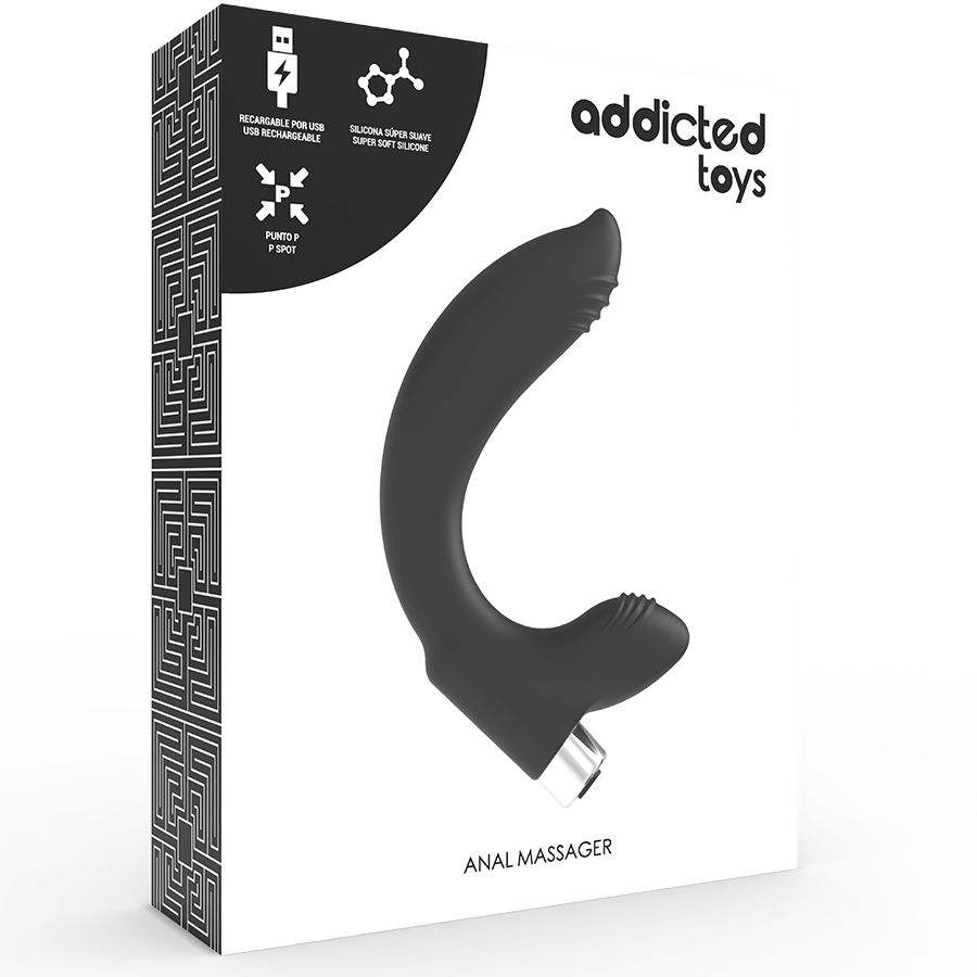 Addicted Toys - Vibrador Prostático Recargable Model 7 - Negro 6 Addicted Toys - Vibrador Prostático Recargable Model 7 - Negro - Imagen 6