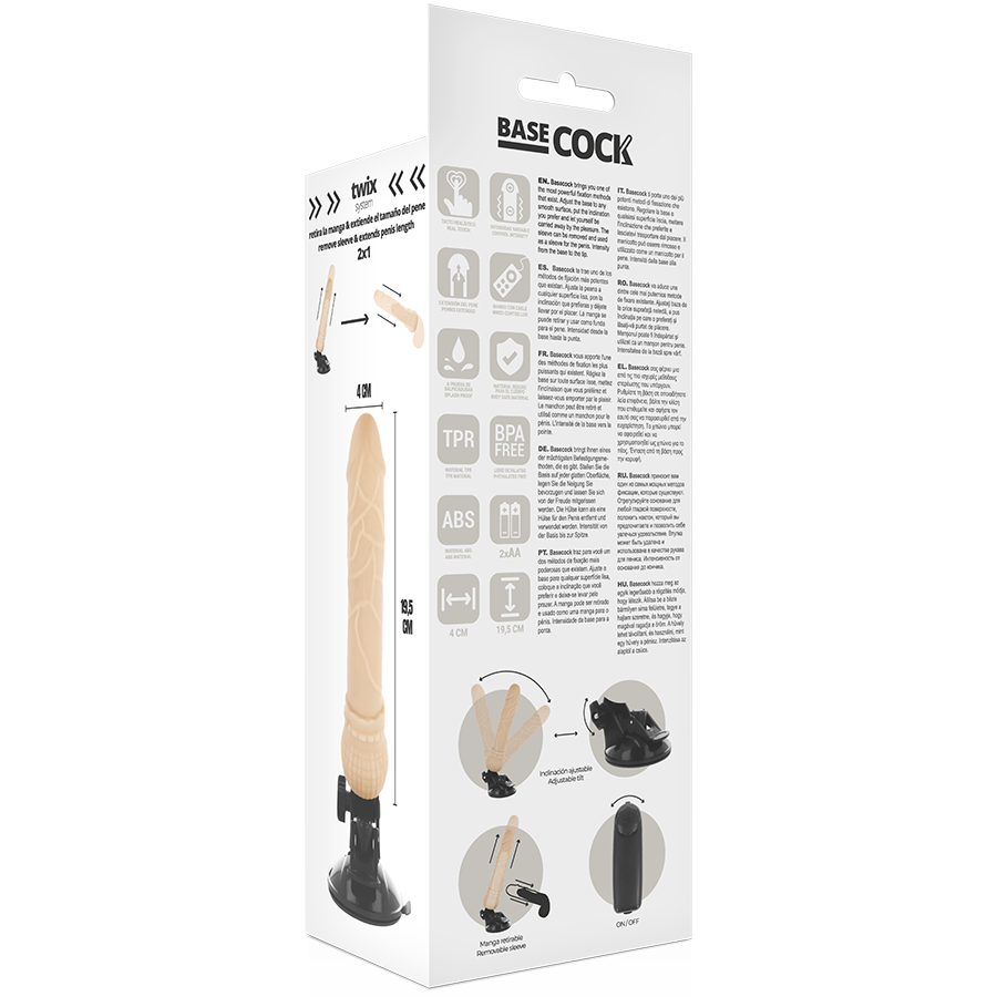 Basecock - Vibrador Realístico Control Remoto Natural 19.5 Cm -O- 4 Cm 5 Basecock - Vibrador Realístico Control Remoto Natural 19.5 Cm -O- 4 Cm - Imagen 5