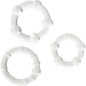 Seven Creations - Juego Tres Anillos Pene Transparente