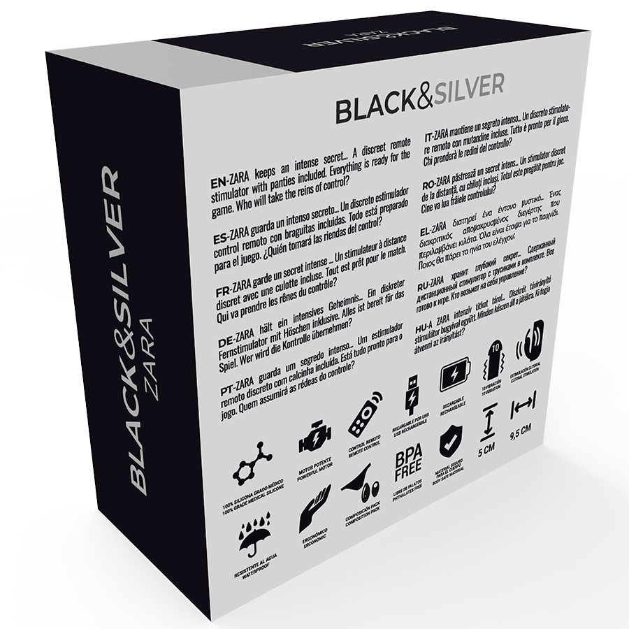 Black&Amp;Silver - Zara Estimulador Control Remoto Con Panty Gratis 5 Black&Amp;Silver - Zara Estimulador Control Remoto Con Panty Gratis - Imagen 5