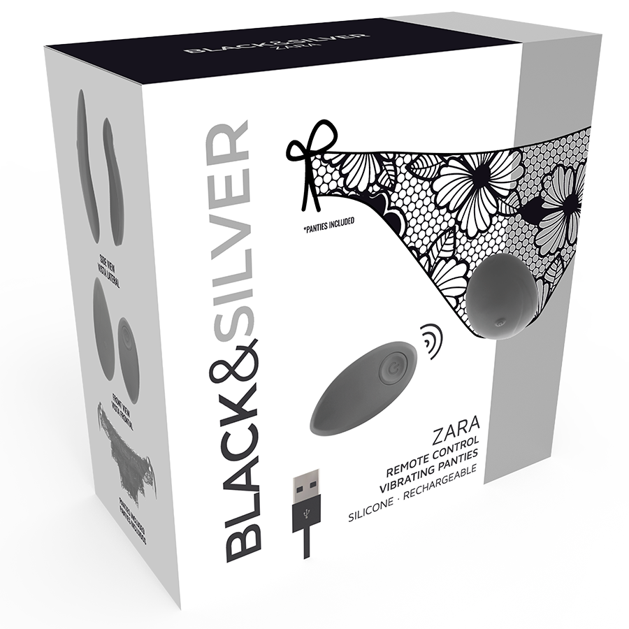 Black&Amp;Silver - Zara Estimulador Control Remoto Con Panty Gratis 3 Black&Amp;Silver - Zara Estimulador Control Remoto Con Panty Gratis - Imagen 3