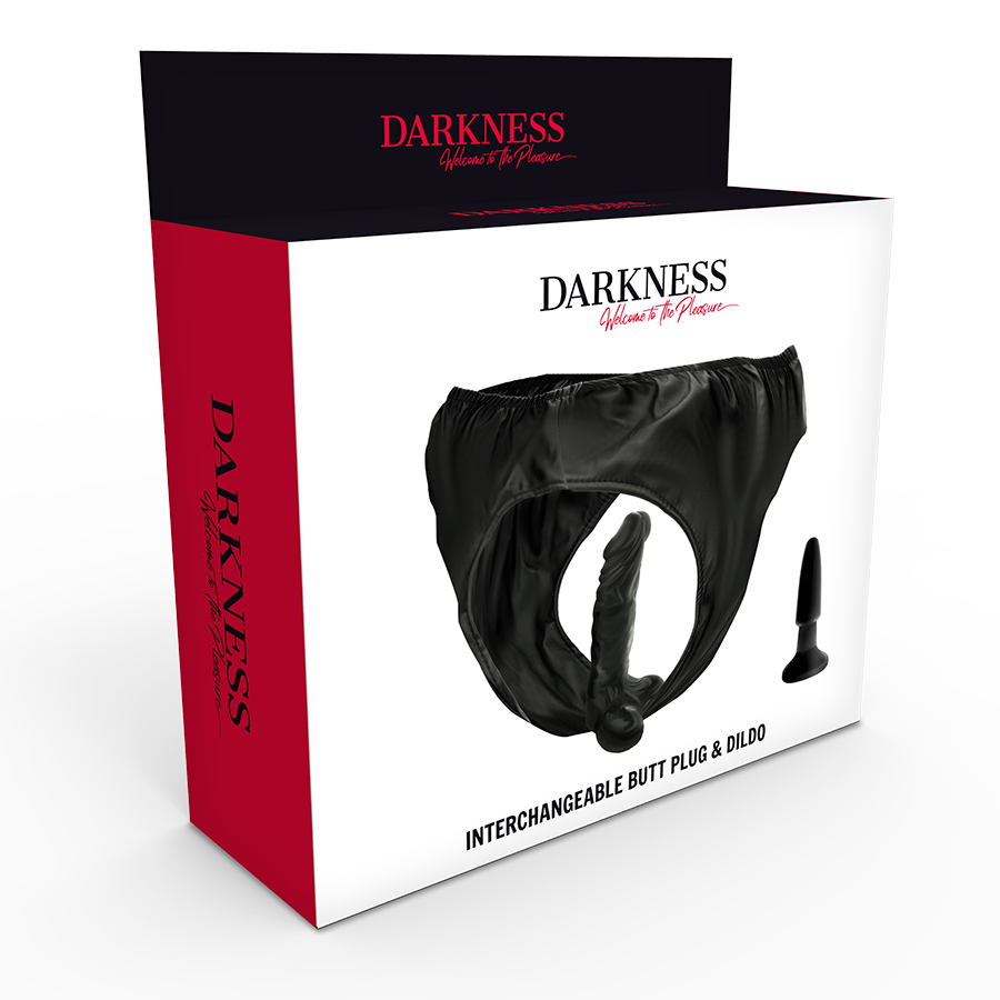 Darkness - Panties Con Plug Y Dildo Intercambiable 4 Darkness - Panties Con Plug Y Dildo Intercambiable - Imagen 4