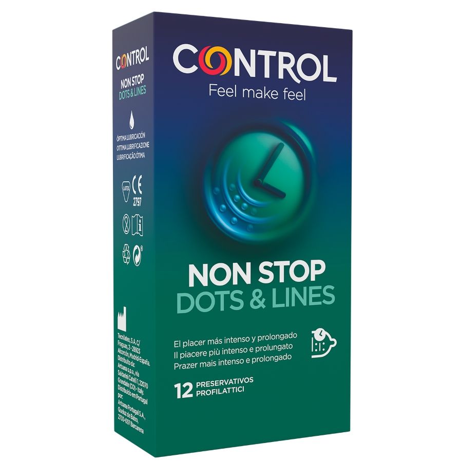Control - Nonstop Puntos Y Estrías Preservativos 12 Unidades 1 Control - Nonstop Puntos Y Estrías Preservativos 12 Unidades
