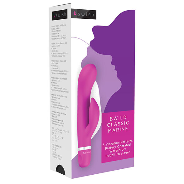 B Swish - Bwild Classic Marine Rabbit Vibrator Cerise 1 B Swish - Bwild Classic Marine Rabbit Vibrator Cerise