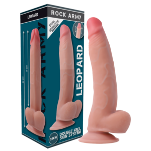 Rockarmy - Leopard Dildo Realista Dual Density 23 Cm -O- 4.77 Cm