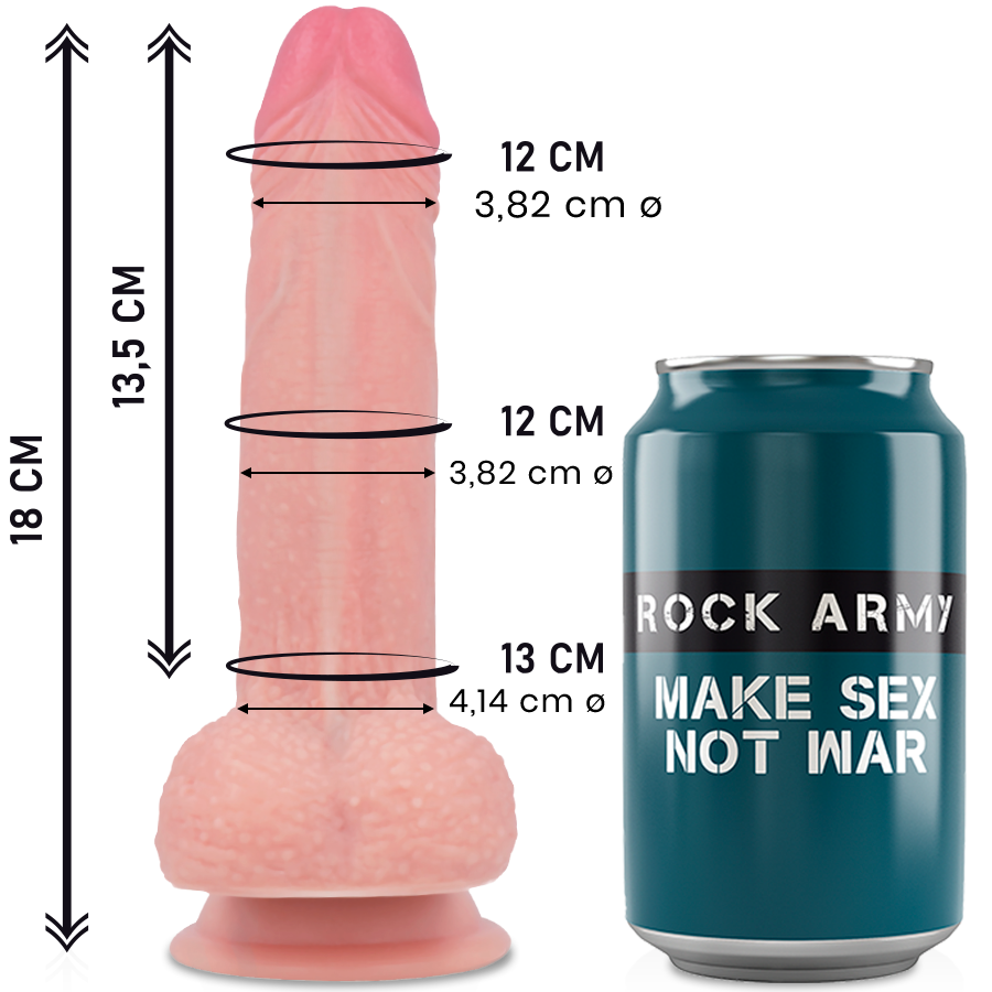Rockarmy - Mustang Dildo Realístico Liquid Silicone 18 Cm -O- 4.14 Cm 1 Rockarmy - Mustang Dildo Realístico Liquid Silicone 18 Cm -O- 4.14 Cm