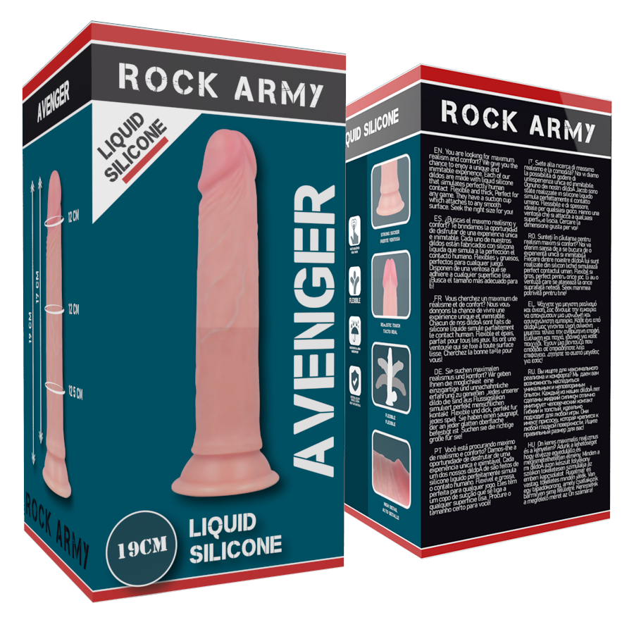 Rockarmy - Avenger Dildo Realístico Liquid Silicone 19 Cm -O- 3.98 Cm 6 Rockarmy - Avenger Dildo Realístico Liquid Silicone 19 Cm -O- 3.98 Cm - Imagen 6