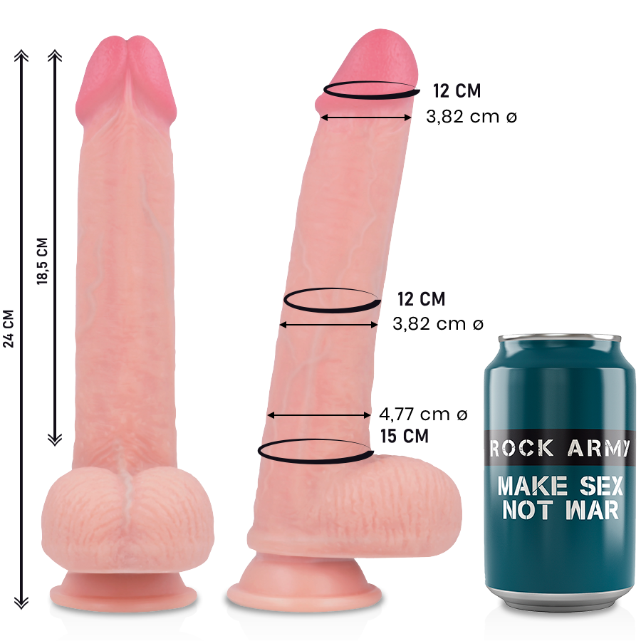 Rockarmy - Kingcobra Dildo Realístico Liquid Silicone 24 Cm -O- 4.77 Cm 2 Rockarmy - Kingcobra Dildo Realístico Liquid Silicone 24 Cm -O- 4.77 Cm - Imagen 2
