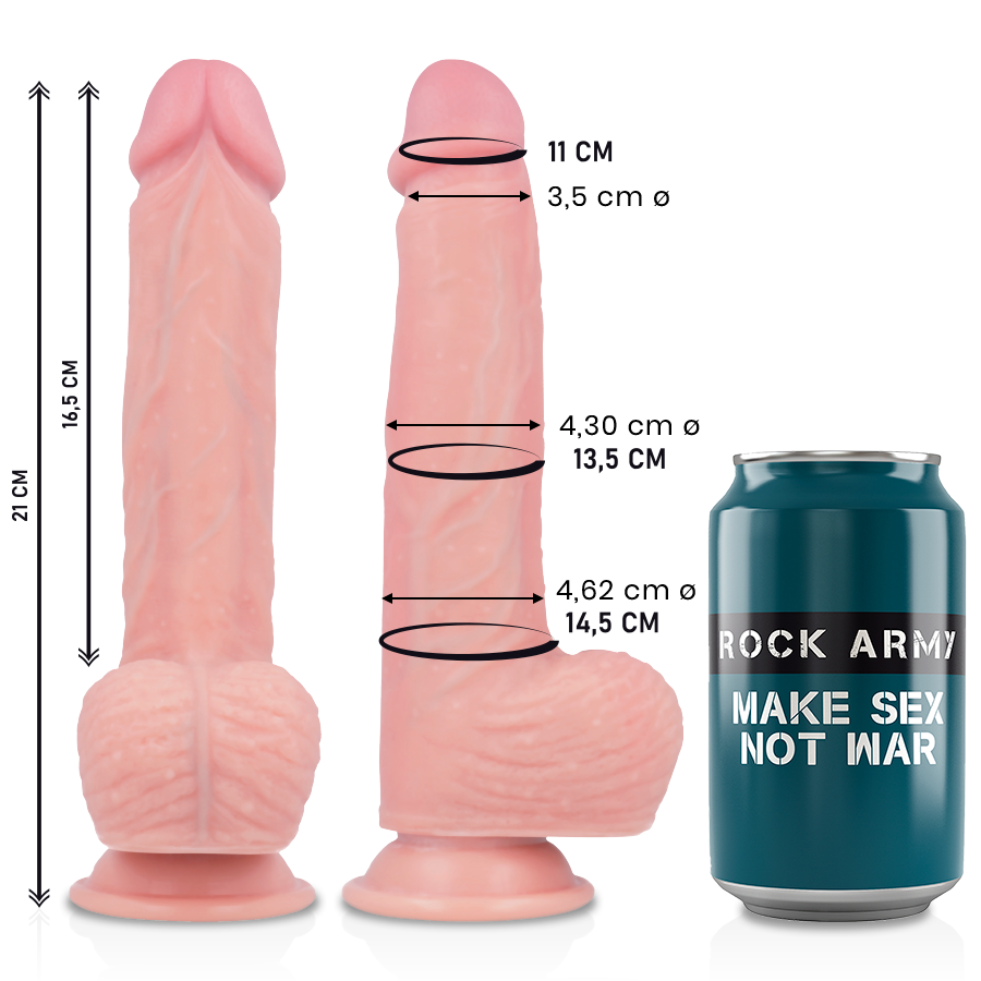 Rockarmy - Spitfire Dildo Realístico Liquid Silicone 21 Cm -O- 4.62 Cm 2 Rockarmy - Spitfire Dildo Realístico Liquid Silicone 21 Cm -O- 4.62 Cm - Imagen 2
