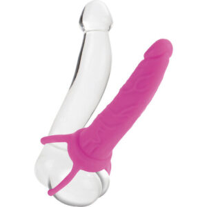 Calexotics - Dual Penetrator Dildo con Arnés Rosa