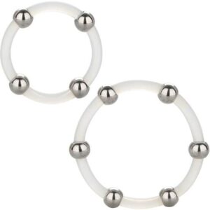 Calexotics - Kit de 2 Uds Anillo de Silicona con Cuentas de Acero