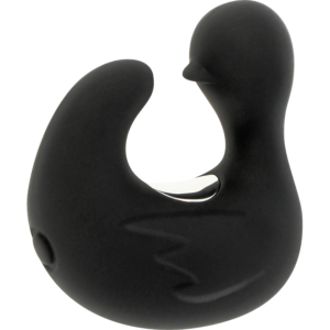 Black&silver - Dedal Pato Estimulador de Silicona Recargable Duckymania