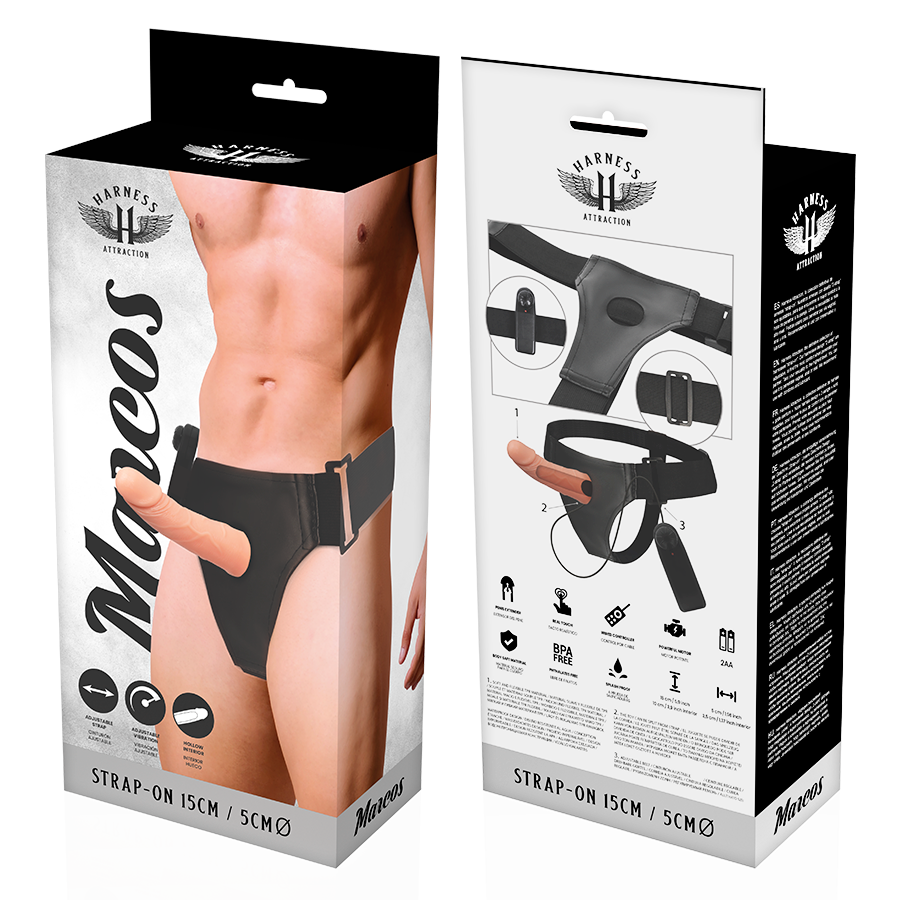 Harness Attraction - Arnés Hueco Marcos Con Vibrador 15 Cm -O- 5 Cm 7 Harness Attraction - Arnés Hueco Marcos Con Vibrador 15 Cm -O- 5 Cm - Imagen 7