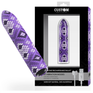 Custom Bullets - Bala Recargable Snake Lila 10 Intensidades