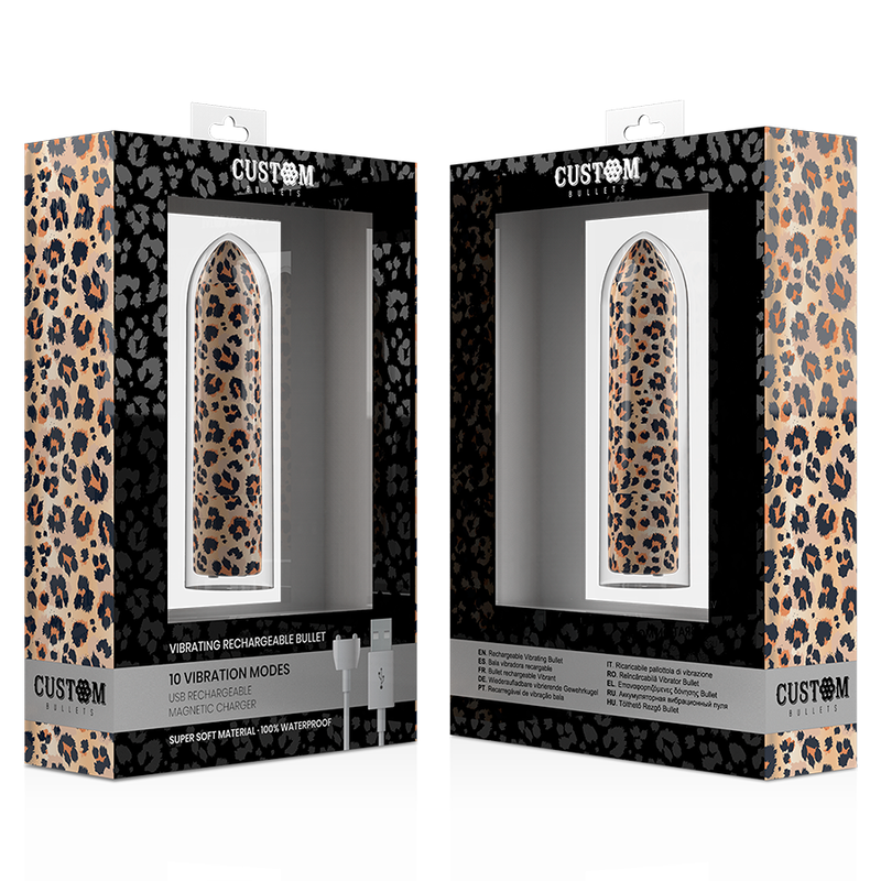 Custom Bullets - Bala Recargable Leopard 10 Intensidades 4 Custom Bullets - Bala Recargable Leopard 10 Intensidades - Imagen 4
