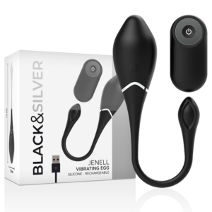 Black&silver - Jenell Huevo Vibrador Recargable
