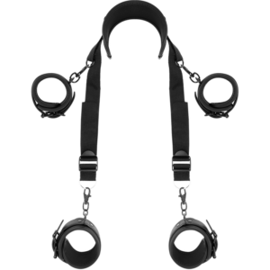 Fetish Submissive - Posición Master con 4 Esposas con Forro de Neopreno