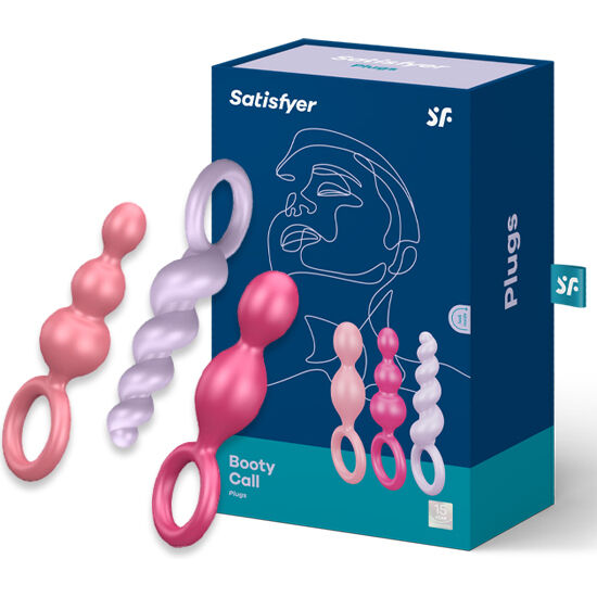 Satisfyer - Anal Plugs Set 3 Pcs Tricolor 2 Satisfyer - Anal Plugs Set 3 Pcs Tricolor - Imagen 2