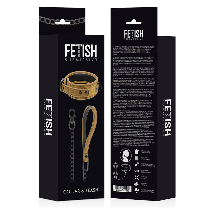Fetish Submissive Origen - Collar Con Cadena Con Forro De Neopreno 4 Fetish Submissive Origen - Collar Con Cadena Con Forro De Neopreno - Imagen 4