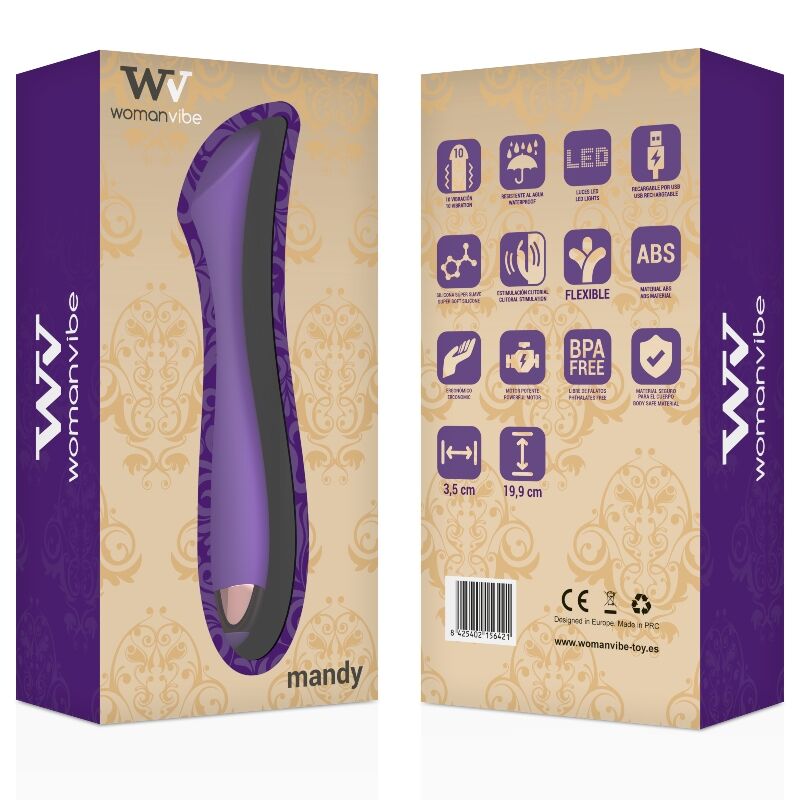 Womanvibe - Mandy Vibrador Recargable Silicona Punto &Quot;K&Quot; 2 Womanvibe - Mandy Vibrador Recargable Silicona Punto &Quot;K&Quot; - Imagen 2